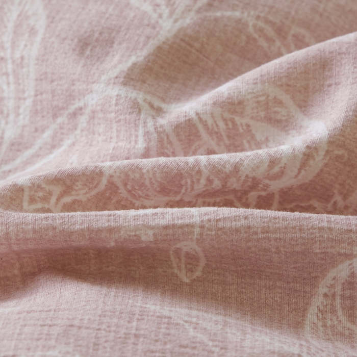 91家纺网 家纺一手货源 找家纺 梦纤绒 2026新款高克重法式复古亚麻花边款四件套 花梦