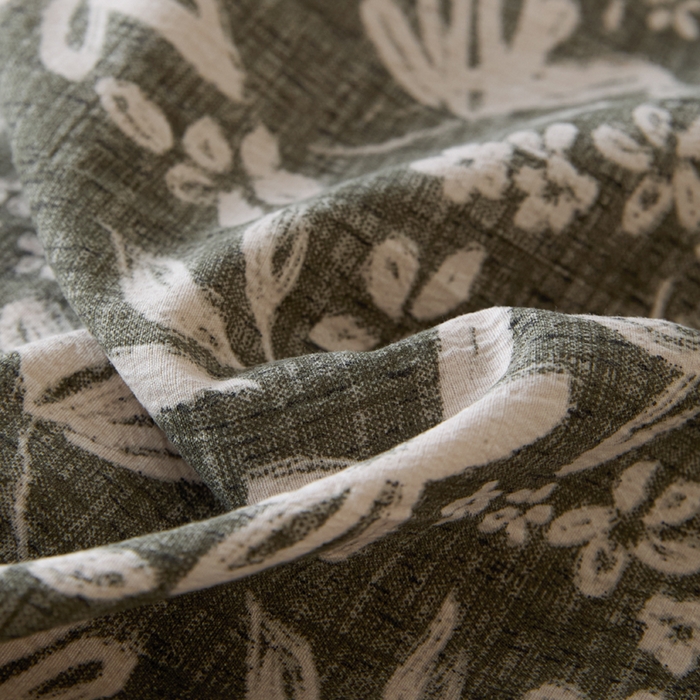 91家纺网 家纺一手货源 找家纺 梦纤绒 2026新款高克重法式复古亚麻花边款四件套 森屿