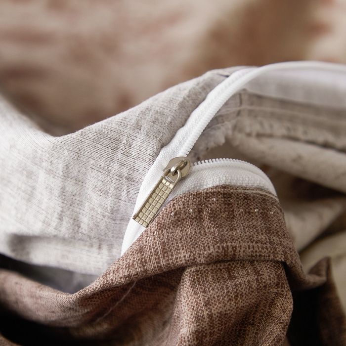 91家纺网 家纺一手货源 找家纺 梦纤绒 2026新款高克重法式复古亚麻花边款四件套 晚风