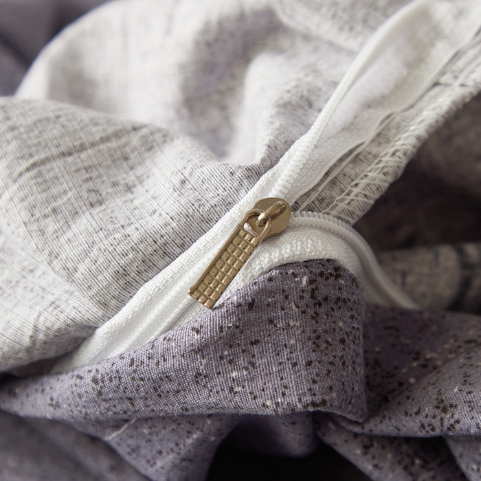 91家纺网 家纺一手货源 找家纺 梦纤绒 2026新款高克重法式复古亚麻花边款四件套 雾漫