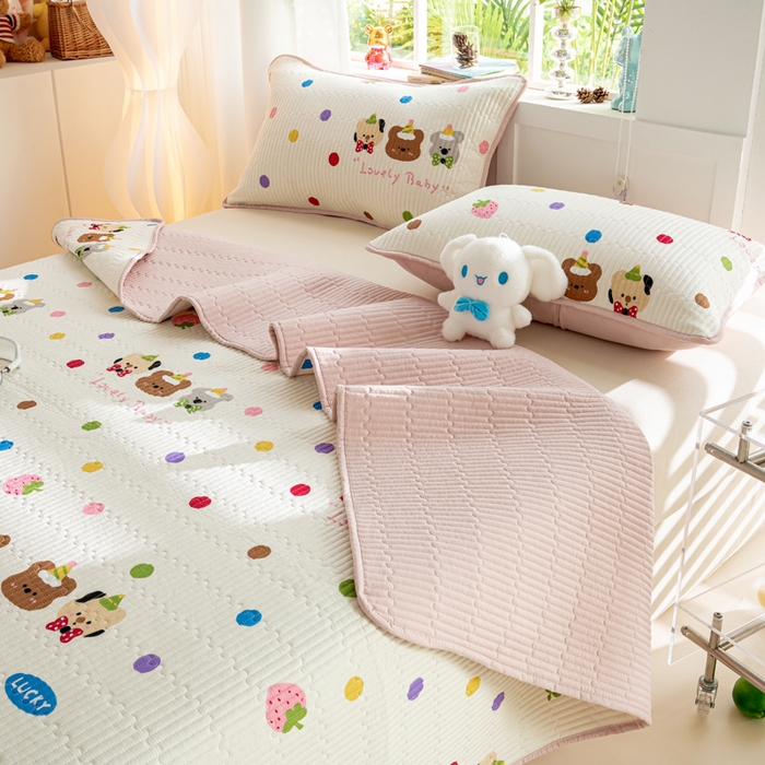 91家纺网 家纺一手货源 找家纺 （总）X猫先生 2026新款全棉床盖小清新夹棉床单炕盖四季跑量款