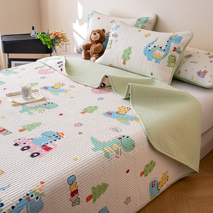 91家纺网 家纺一手货源 找家纺 （总）X猫先生 2026新款全棉床盖小清新夹棉床单炕盖四季跑量款