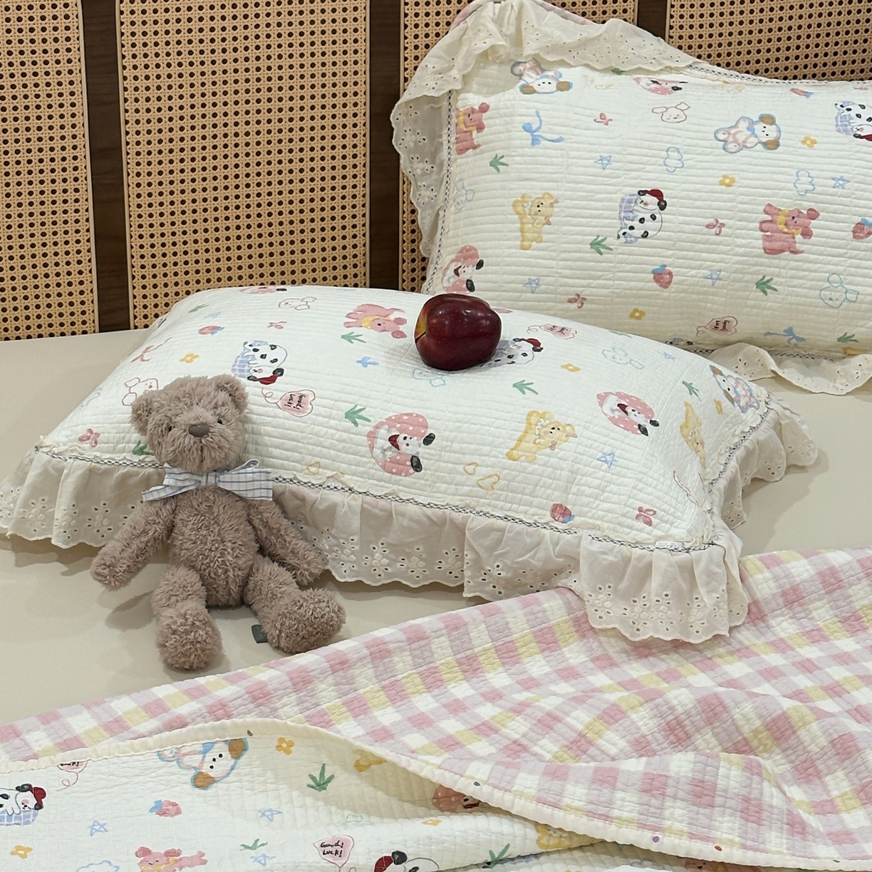 91家纺网 家纺一手货源 找家纺 （总）床盖工厂店 2025新款法式双面全面填充棉花床盖三件套