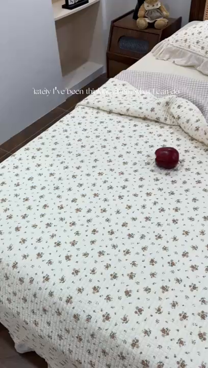 91家纺网 家纺一手货源 找家纺 床盖工厂店 2025新款法式双面全面填充棉花床盖三件套 芊芊花海