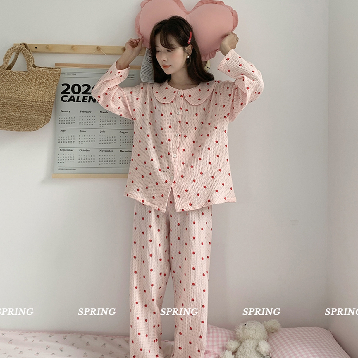 91家纺网 家纺一手货源 找家纺 妍景家居生活馆 2026新款M07-甜心草莓 粉色