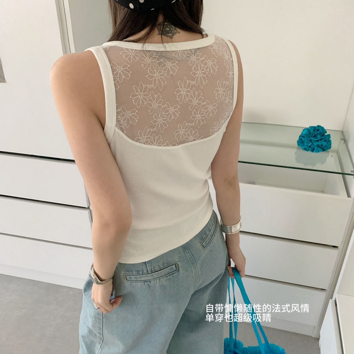 91家纺网 家纺一手货源 找家纺 妍景家居生活馆 2026新款M18-轻奢软蕾丝 白色