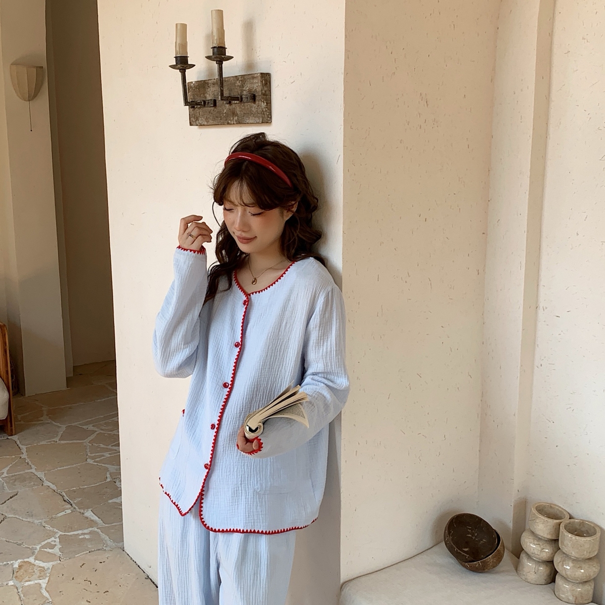 91家纺网 家纺一手货源 找家纺 （总）妍景家居生活馆 2026新款韩系纱布小香风套装