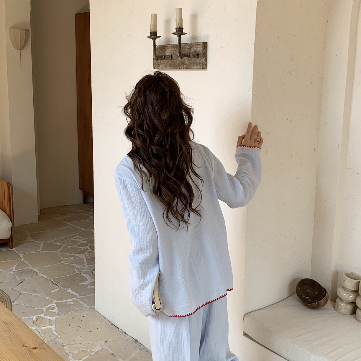 91家纺网 家纺一手货源 找家纺 （总）妍景家居生活馆 2026新款韩系纱布小香风套装