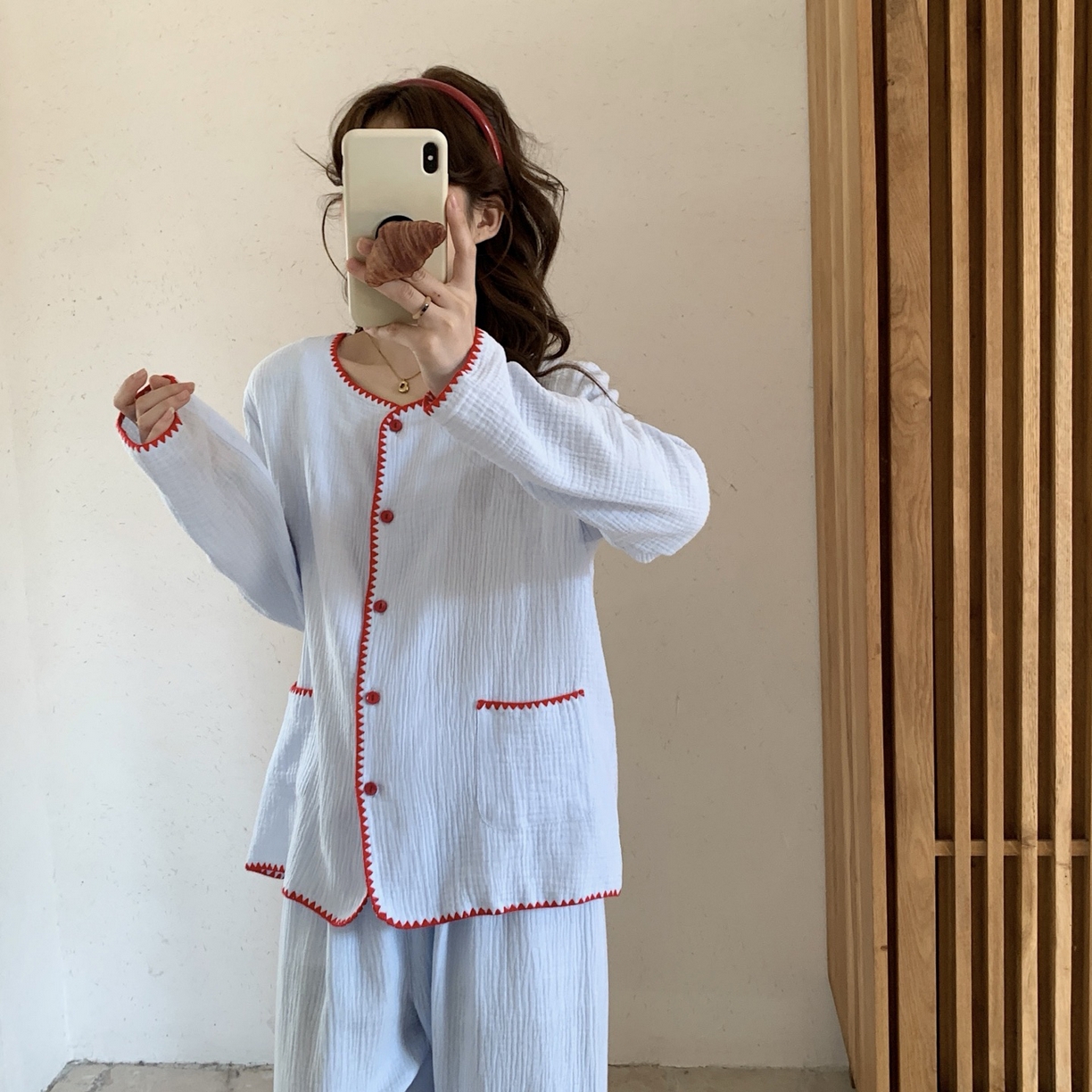 91家纺网 家纺一手货源 找家纺 （总）妍景家居生活馆 2026新款韩系纱布小香风套装