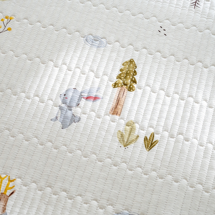 91家纺网 家纺一手货源 找家纺 X猫先生 2026新款全棉床盖小清新夹棉床单炕盖四季跑量款 米格鲁