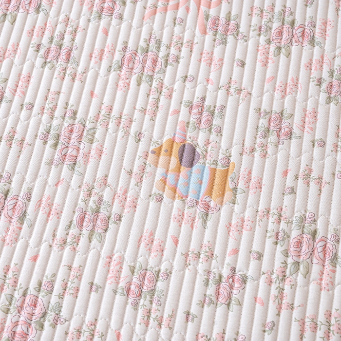 91家纺网 家纺一手货源 找家纺 X猫先生 2026新款全棉床盖小清新夹棉床单炕盖四季跑量款 暮雨花朝