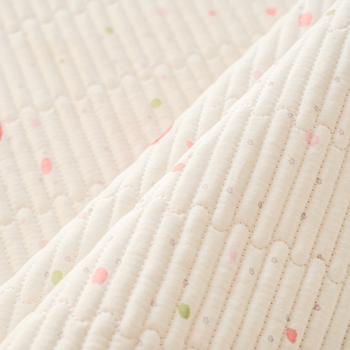 91家纺网 家纺一手货源 找家纺 X猫先生 2026新款全棉床盖小清新夹棉床单炕盖四季跑量款 七彩樱桃