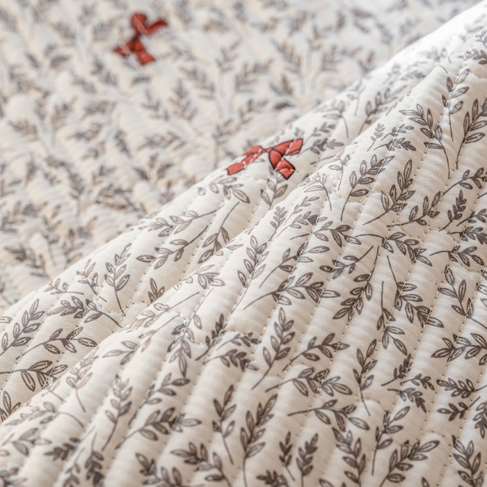 91家纺网 家纺一手货源 找家纺 X猫先生 2026新款全棉床盖小清新夹棉床单炕盖四季跑量款 日上海岛