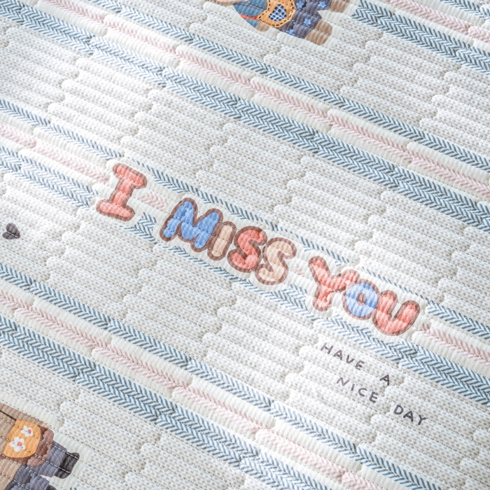 91家纺网 家纺一手货源 找家纺 X猫先生 2026新款全棉床盖小清新夹棉床单炕盖四季跑量款 森岛精灵