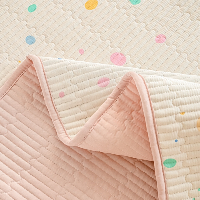 91家纺网 家纺一手货源 找家纺 X猫先生 2026新款全棉床盖小清新夹棉床单炕盖四季跑量款 甜心汪星人