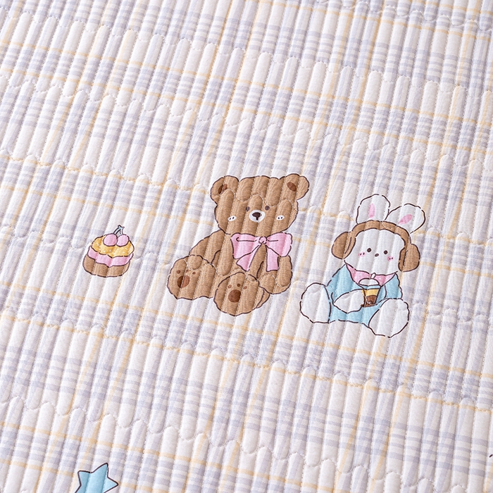 91家纺网 家纺一手货源 找家纺 X猫先生 2026新款全棉床盖小清新夹棉床单炕盖四季跑量款 童谣