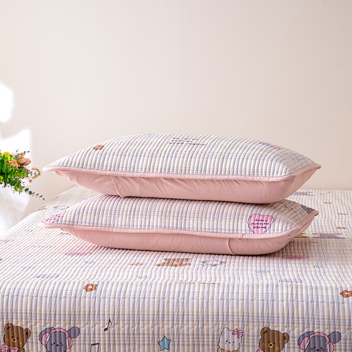 91家纺网 家纺一手货源 找家纺 X猫先生 2026新款全棉床盖小清新夹棉床单炕盖四季跑量款 童谣