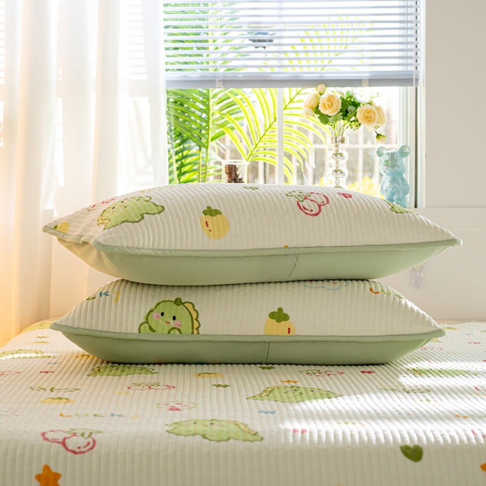 91家纺网 家纺一手货源 找家纺 X猫先生 2026新款全棉床盖小清新夹棉床单炕盖四季跑量款 幸运独角龙