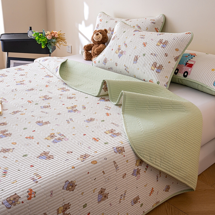 X猫先生 2026新款全棉床盖小清新夹棉床单炕盖四季跑量款 音乐卡皮