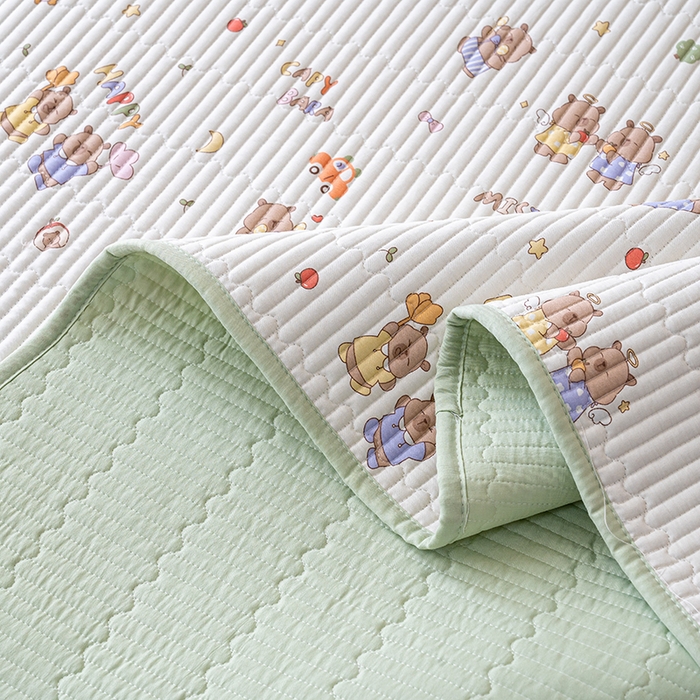 91家纺网 家纺一手货源 找家纺 X猫先生 2026新款全棉床盖小清新夹棉床单炕盖四季跑量款 音乐卡皮