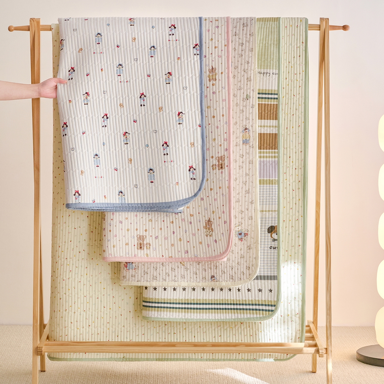 X猫先生 2026新款全棉床盖小清新夹棉床单炕盖四季跑量款 组合图