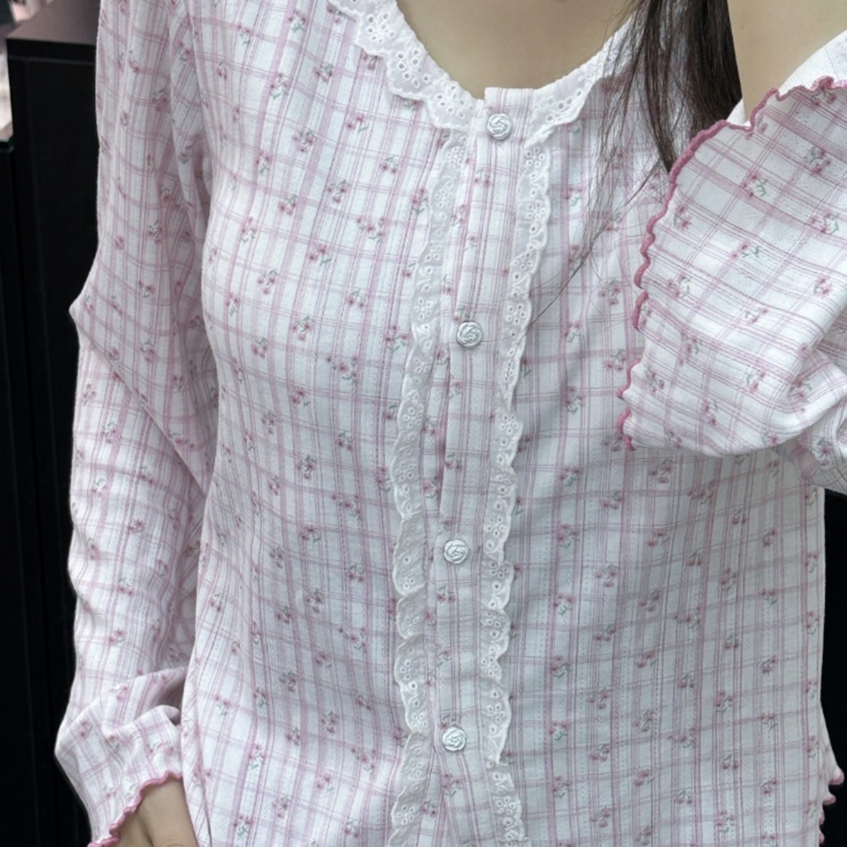 91家纺网 家纺一手货源 找家纺 （总）妍景家居生活馆 2026新款花边碎花开衫