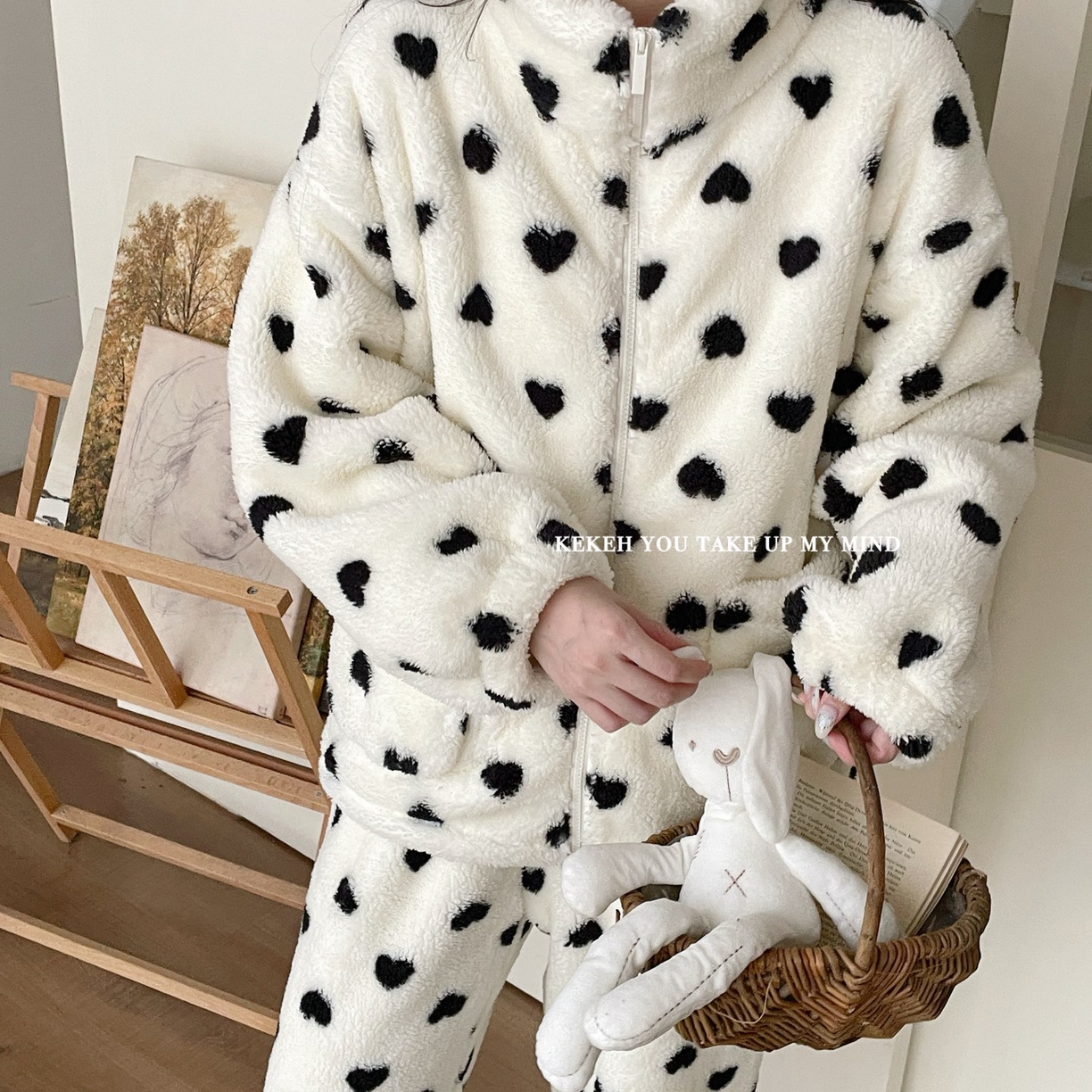 91家纺网 家纺一手货源 找家纺 （总）妍景家居生活馆 2026新款米粒绒爱心