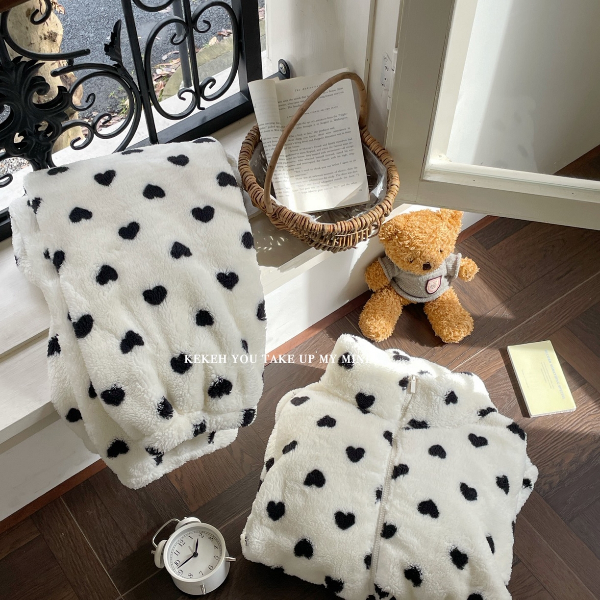 91家纺网 家纺一手货源 找家纺 （总）妍景家居生活馆 2026新款米粒绒爱心