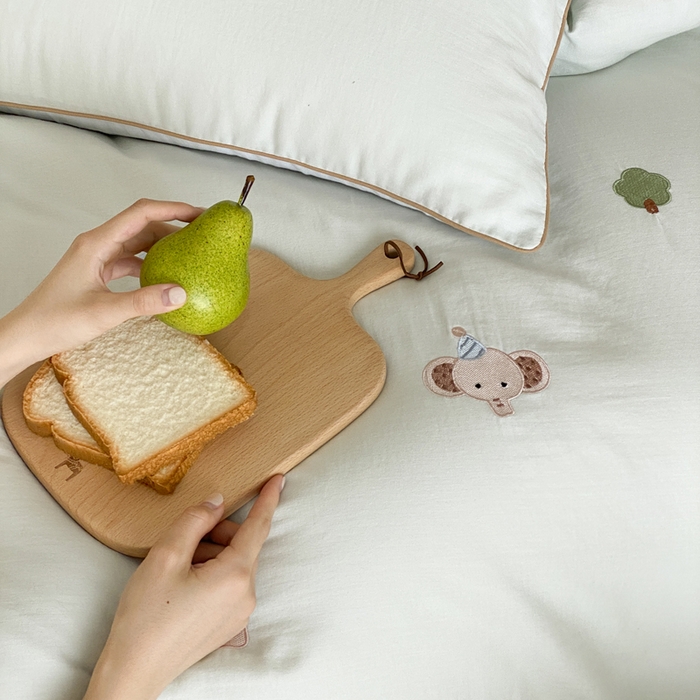 91家纺网 家纺一手货源 找家纺 （总）卡姿家纺 2026春夏双层纱软萌糯叽叽系列——小象乐园