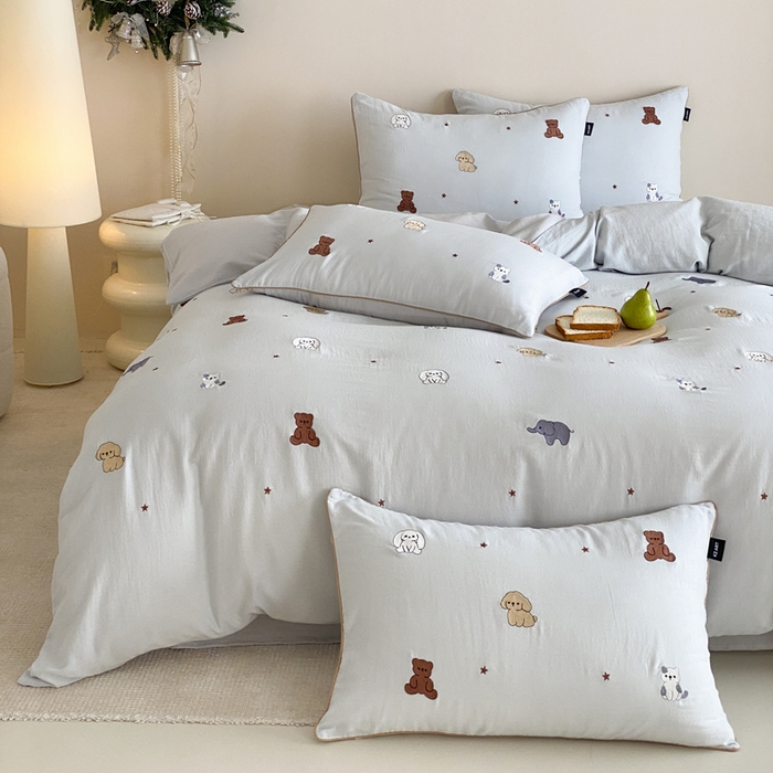 （总）卡姿家纺 2026春夏双层纱软萌糯叽叽系列——动物园