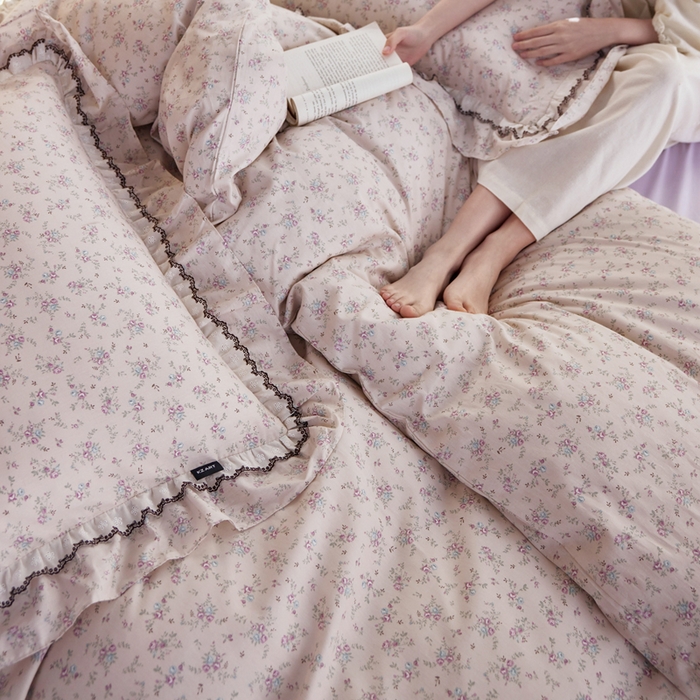 91家纺网 家纺一手货源 找家纺 （总）卡姿家纺 2026春夏韩版小碎花双层花边系列