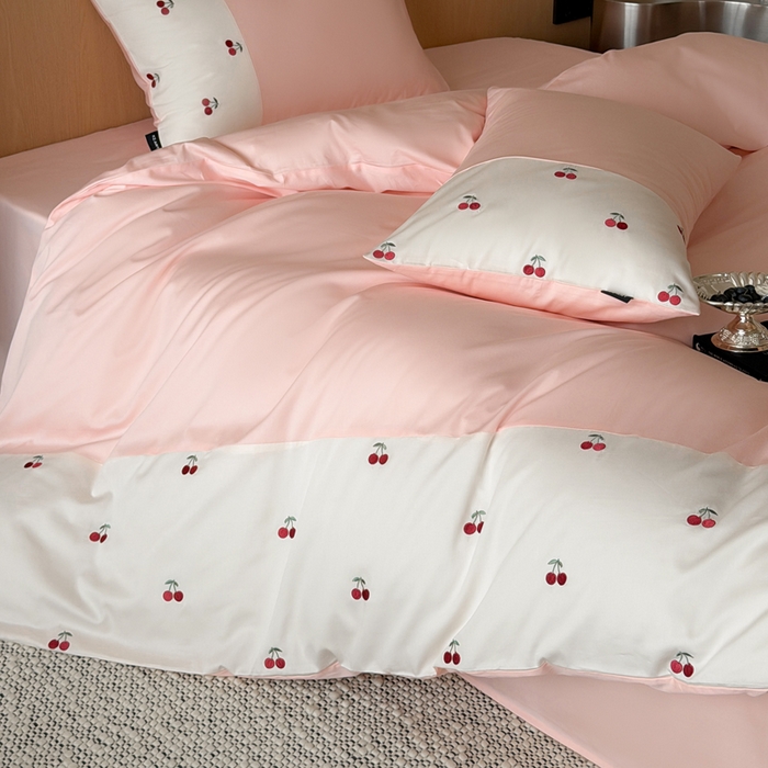 91家纺网 家纺一手货源 找家纺 （总）卡姿家纺 2026春夏60支长绒棉文艺清新— 樱桃派对