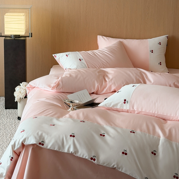 91家纺网 家纺一手货源 找家纺 （总）卡姿家纺 2026春夏60支长绒棉文艺清新— 樱桃派对