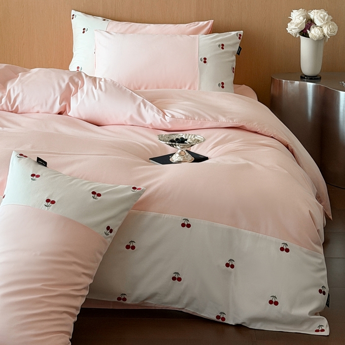 91家纺网 家纺一手货源 找家纺 （总）卡姿家纺 2026春夏60支长绒棉文艺清新— 樱桃派对