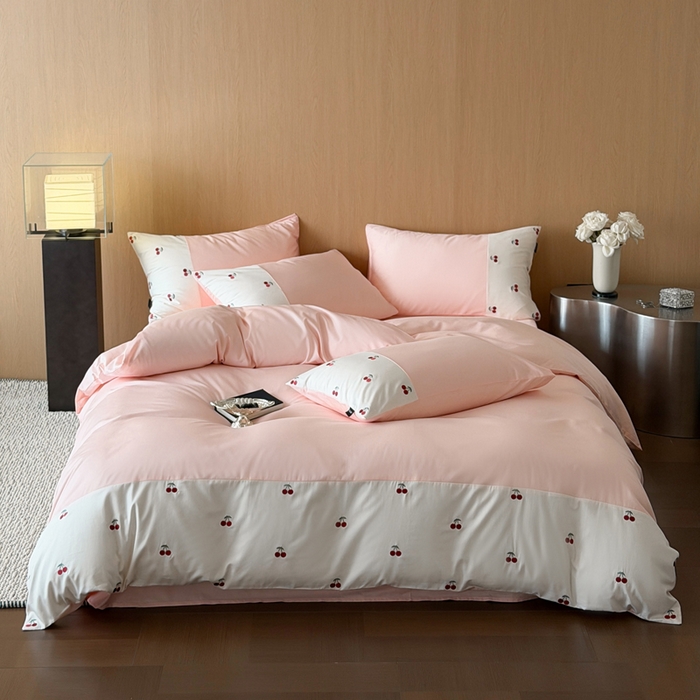 91家纺网 家纺一手货源 找家纺 （总）卡姿家纺 2026春夏60支长绒棉文艺清新— 樱桃派对