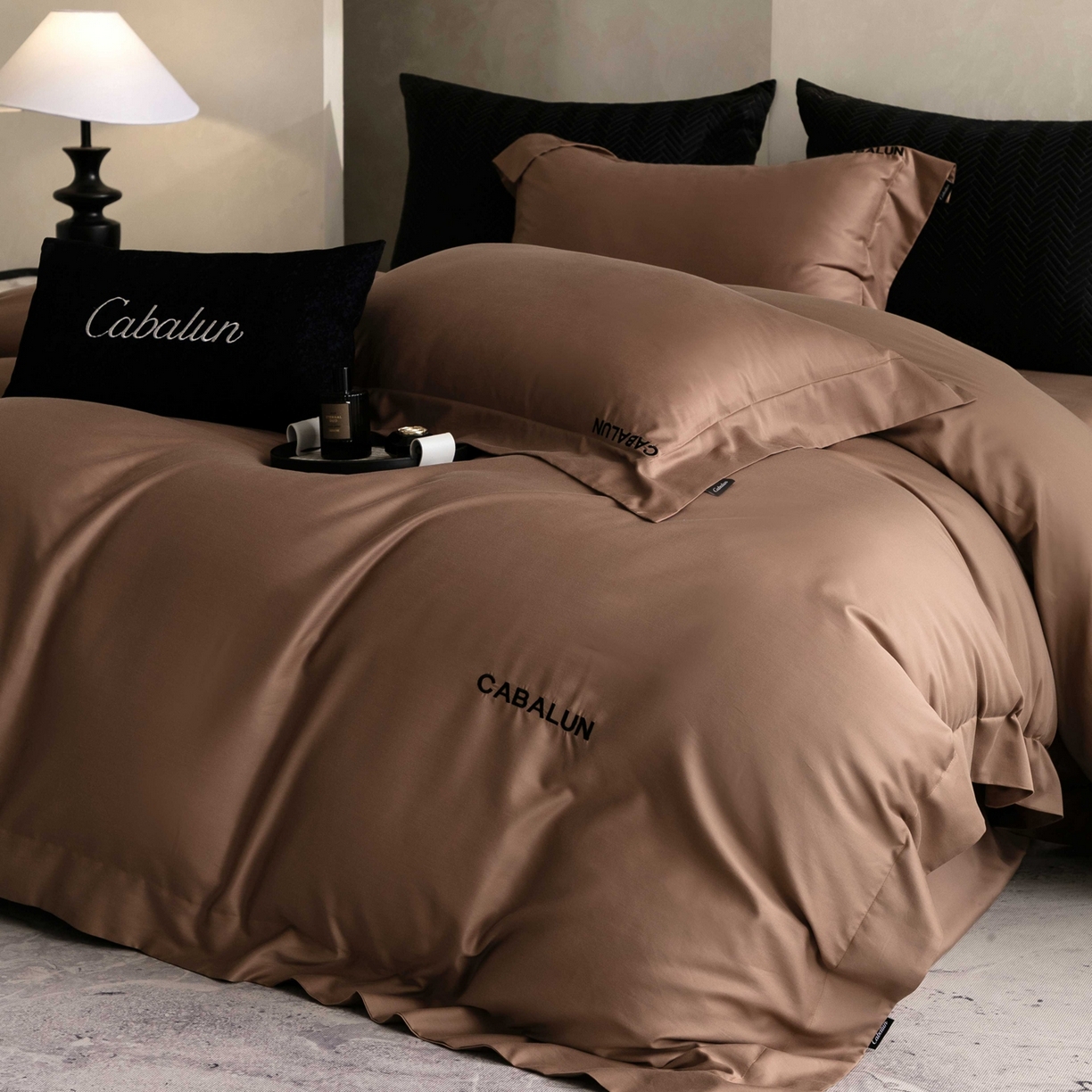 卡巴伦家纺 2026新款80超细旦天丝棉磨毛四件套（会员：套件-20元 商品价格不得低于：标准：468） 秋水伊人