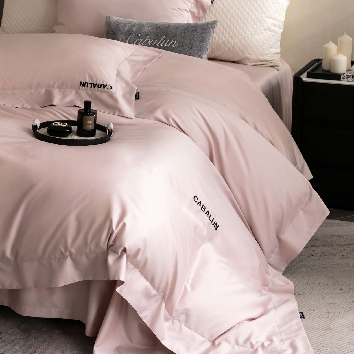 91家纺网 家纺一手货源 找家纺 卡巴伦家纺 2026新款80超细旦天丝棉磨毛四件套（会员：套件-20元 商品价格不得低于：标准：468） 玉露清风