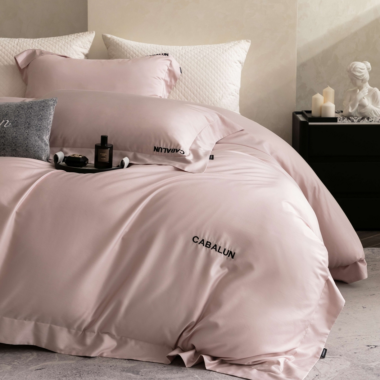 91家纺网 家纺一手货源 找家纺 卡巴伦家纺 2026新款80超细旦天丝棉磨毛四件套（会员：套件-20元 商品价格不得低于：标准：468） 玉露清风