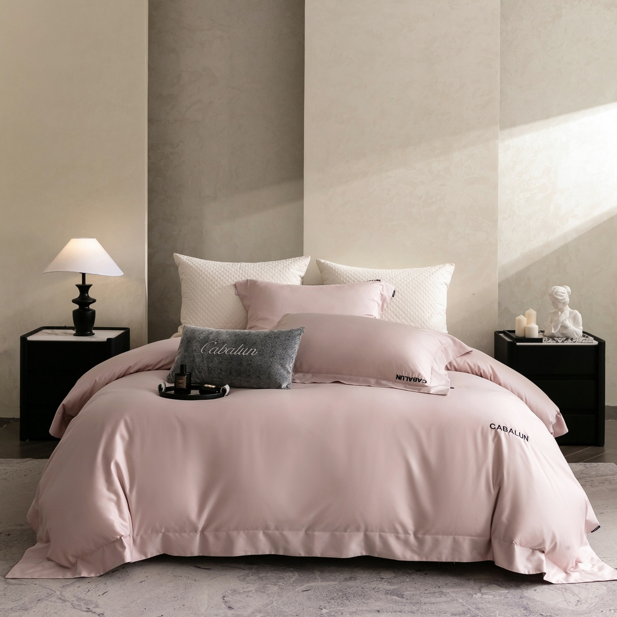 91家纺网 家纺一手货源 找家纺 卡巴伦家纺 2026新款80超细旦天丝棉磨毛四件套（会员：套件-20元 商品价格不得低于：标准：468） 玉露清风