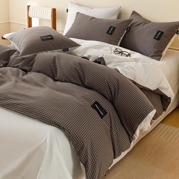 91家纺网 家纺一手货源 找家纺 （总）卡姿家纺 2026春夏色织水洗棉无印复古风格