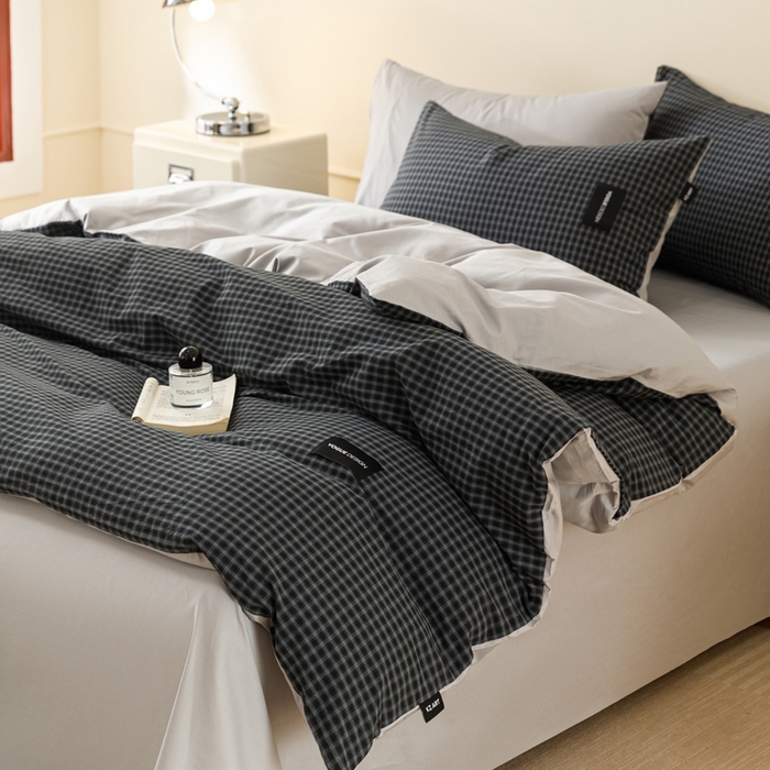 91家纺网 家纺一手货源 找家纺 （总）卡姿家纺 2026春夏色织水洗棉无印复古风格