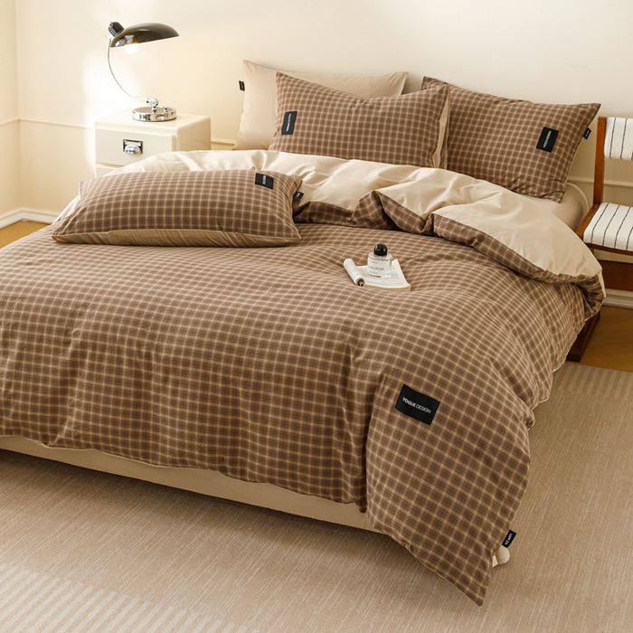 91家纺网 家纺一手货源 找家纺 （总）卡姿家纺 2026春夏色织水洗棉无印复古风格