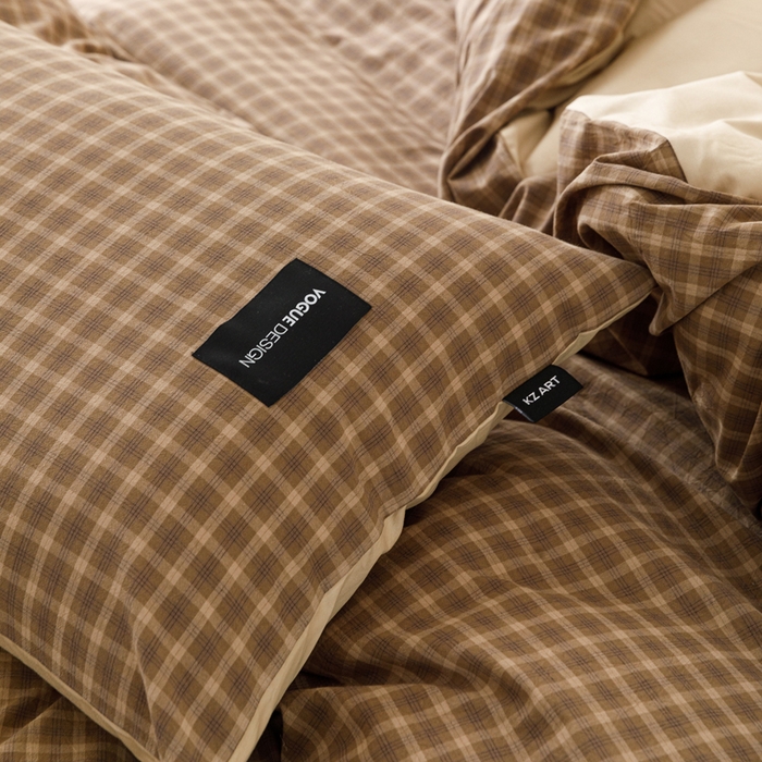 91家纺网 家纺一手货源 找家纺 （总）卡姿家纺 2026春夏色织水洗棉无印复古风格