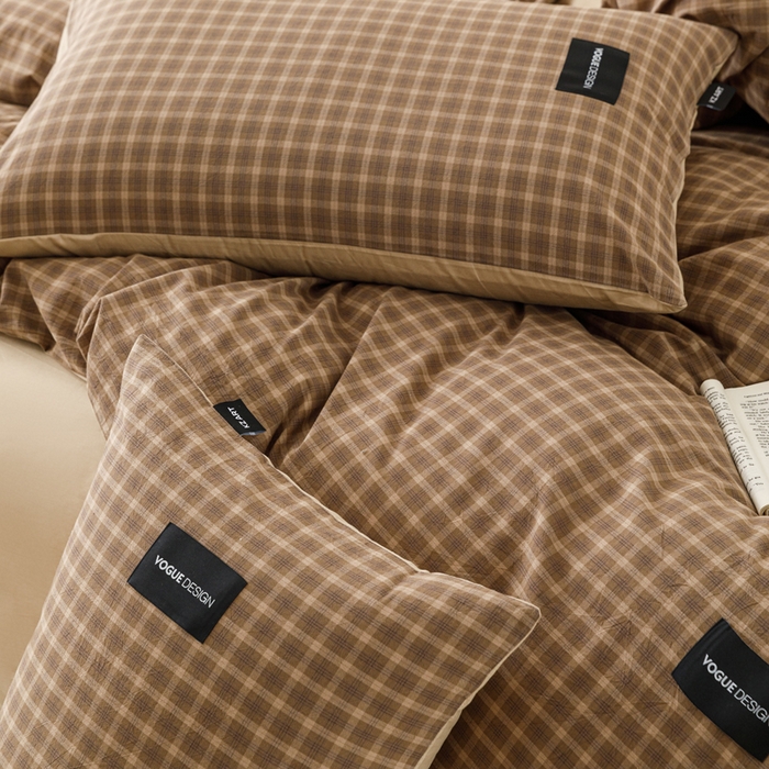 91家纺网 家纺一手货源 找家纺 （总）卡姿家纺 2026春夏色织水洗棉无印复古风格