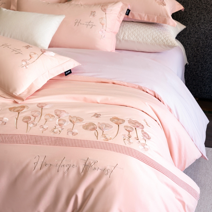 91家纺网 家纺一手货源 找家纺 （总）卡姿家纺 2026春夏森系小清新刺绣 — 莉奥