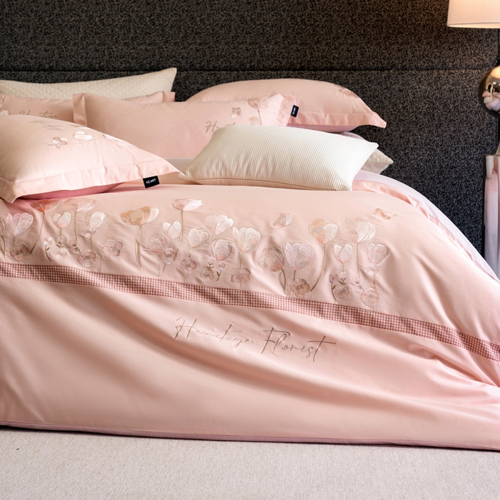 91家纺网 家纺一手货源 找家纺 （总）卡姿家纺 2026春夏森系小清新刺绣 — 莉奥