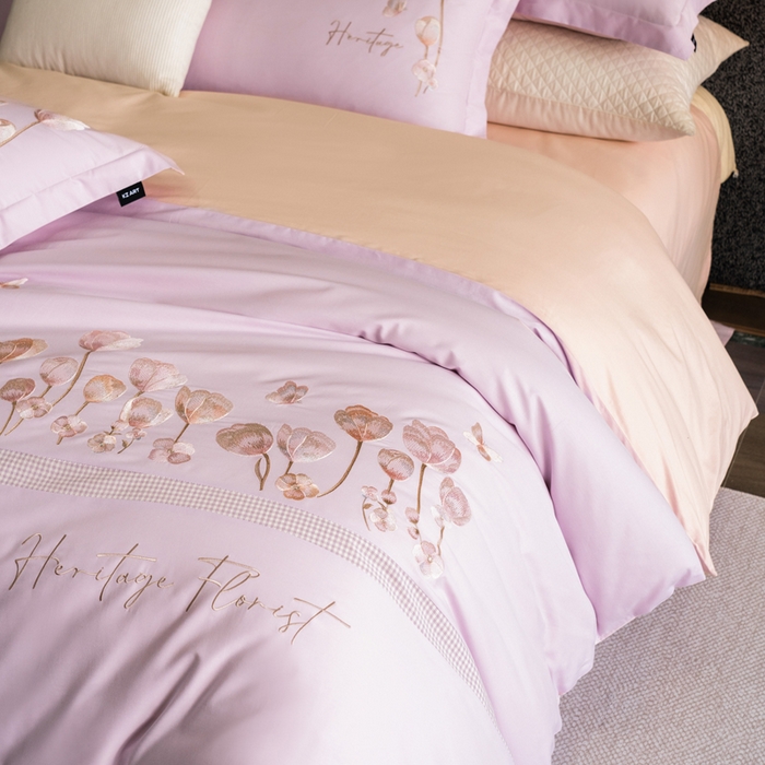 91家纺网 家纺一手货源 找家纺 卡姿家纺 2026春夏森系小清新刺绣 — 莉奥 莉奥-紫