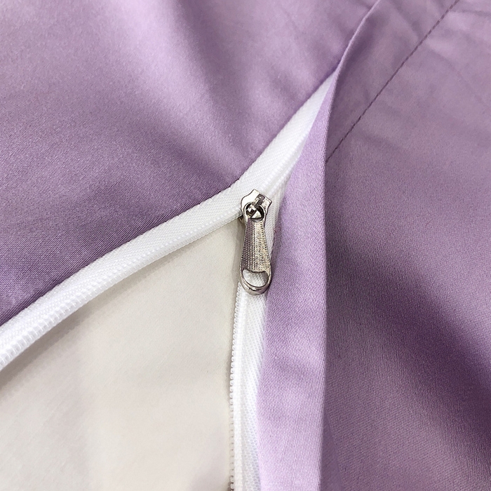 91家纺网 家纺一手货源 找家纺 禧澜庭 2026新款高支纯棉全棉斜纹四件套刺绣绣花款轻奢三件套--卡罗系列 珠光紫