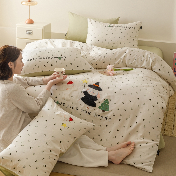 91家纺网 家纺一手货源 找家纺 卡姿家纺 2026春夏治愈系萌趣小刺绣  第一季 魔法兔