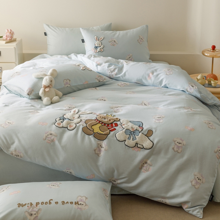 91家纺网 家纺一手货源 找家纺 卡姿家纺 2026春夏治愈系萌趣小刺绣  第一季 多趣屋